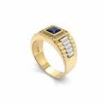 14k Yellow & White Gold Rolex Style Ring - 10.6 x 5.4 mm - Image 2