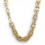 9k Yellow Gold Patterned Cage Chain - 10.50 mm - Image 2