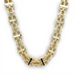 9k Yellow Gold Patterned Cage Chain - 10.50 mm