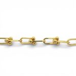 14k Yellow Gold Fancy Ball n Anchor Bracelet - 10.50 mm - Image 2