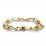 14k Yellow Gold Fancy Ball n Anchor Bracelet - 10.50 mm - Image 3