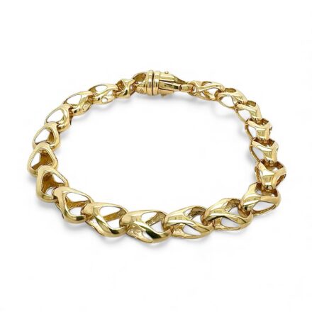 9k yellow gold wheat bracelet solid gold italian made.