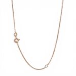 9k Rose Gold Solid Curb Chain - 0.9 mm - Image 2