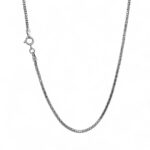 18k White Gold Diamond Cut Snake Chain - 1.2 mm - Image 2