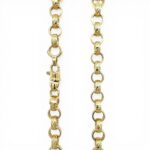 9k Yellow Gold Italain patterned and plain belcher chain.
