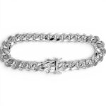 925 sterling silver 10 mm with box clasp, solid links.