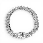 925 sterling silver 10 mm with box clasp, solid links.