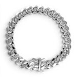 925 sterling silver 10 mm with box clasp, solid links.