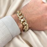 9k Yellow Gold Miami Cuban Bracelet Light Links - 18 mm - Image 7