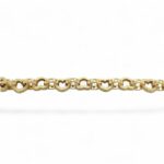 9k Yellow Gold Solid Lighter Link Heart Belcher Bracelet – 7 mm - Image 3