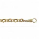 9k Yellow Gold Solid Lighter Link Heart Belcher Bracelet – 7 mm - Image 2
