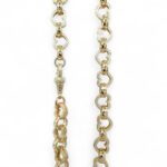 9k Yellow Gold Solid Heart Linked Belcher Chain – 10 mm - Image 4