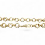 9k Yellow Gold Solid Heart Linked Belcher Chain – 10 mm - Image 5
