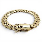9k Yellow Gold Miami Cuban Bracelet Light Links - 12 mm