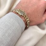 9k Yellow Gold Miami Cuban Bracelet Light Links - 12 mm - Image 7
