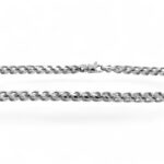 9k White Gold Fancy Square Franco Chain - 4.5 mm - Image 2