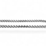 9k White Gold Fancy Square Franco Chain - 4.5 mm - Image 4