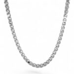 9k White Gold Fancy Square Franco Chain - 4.5 mm