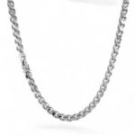 9k White Gold Fancy Square Franco Chain - 4.5 mm - Image 3