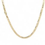 9k Yellow Gold Flat Bevelled Curb Chain - 3 mm - Image 3