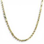 9k Yellow Gold Diamond Cut Figaro Rope Chain - 3 mm - Image 2