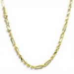 9k Yellow Gold Diamond Cut Figaro Rope Chain - 4 mm - Image 2