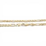 9k Yellow Gold Solid Figaro Chain - 6 mm - Image 4