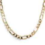 9k Yellow Gold Solid Figaro Chain - 6 mm