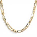 9k Yellow Gold Solid Figaro Chain - 6 mm - Image 2