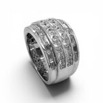 950 Platinum Lab Grown Diamond Stone Set Ring - Image 2