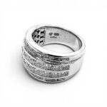 950 Platinum Lab Grown Diamond Stone Set Ring - Image 3