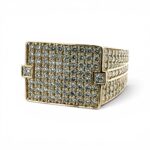 9k Yellow Gold Lab Grown Diamond Set Signet Ring - Image 5