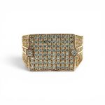 9k Yellow Gold Lab Grown Diamond Set Signet Ring