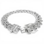 925 Sterling Silver Iced Out Cuban Bracelet - 13 mm - Image 2