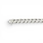 925 Sterling Silver Iced Out Round Cuban Bracelet - 10 mm - Image 3