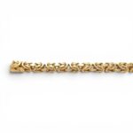 18k Yellow Gold Solid Byzantine Bracelet - 4.5 mm - Image 2