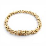 18k Yellow Gold Solid Byzantine Bracelet - 5 mm - Image 2