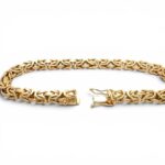 18k Yellow Gold Solid Byzantine Bracelet - 4.5 mm - Image 3