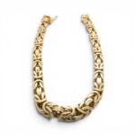 18k Yellow Gold Solid Byzantine Bracelet - 5 mm - Image 3