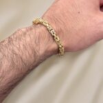 18k Yellow Gold Solid Byzantine Bracelet - 5 mm - Image 4