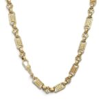 9k Yellow Gold Stars and Bars Belcher Chain - 6.5 mm - Image 3