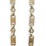 9k Yellow Gold Stars and Bars Belcher Chain - 6.5 mm - Image 4