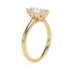 18k Yellow Gold Lab Grown Pear Shape Diamond Set Ring - Image 3