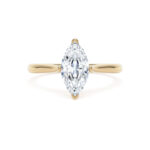 18k Yellow Gold Lab Grown Marquise Diamond Set Ring
