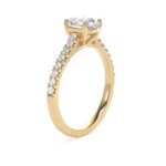 18k Yellow Gold Lab Grown Oval Diamond Set Ring - Image 3