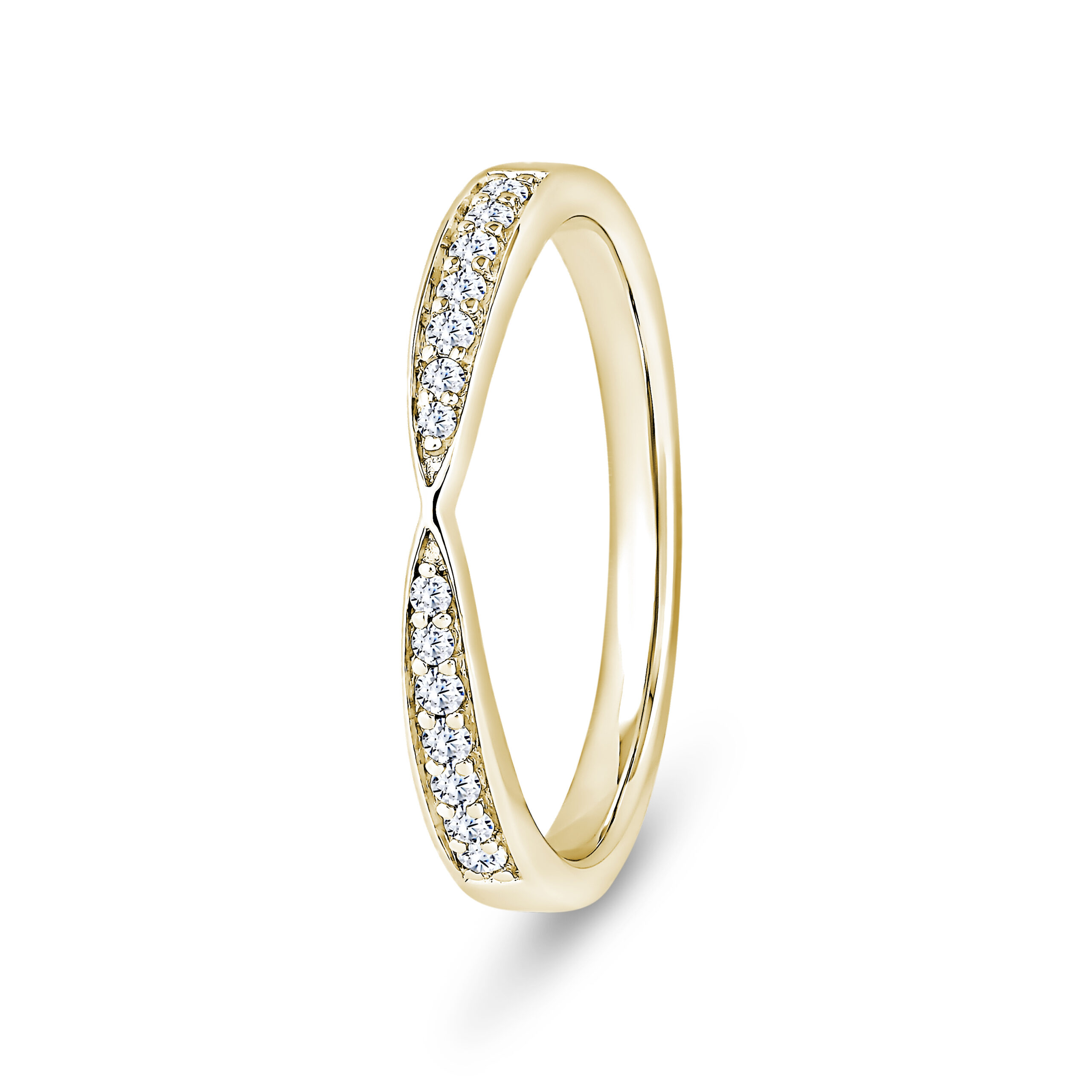 18k Yellow Gold Pinched Diamond Eternity Ring - Image 1