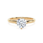 18k Yellow Gold Lab Grown Round Diamond Set Ring