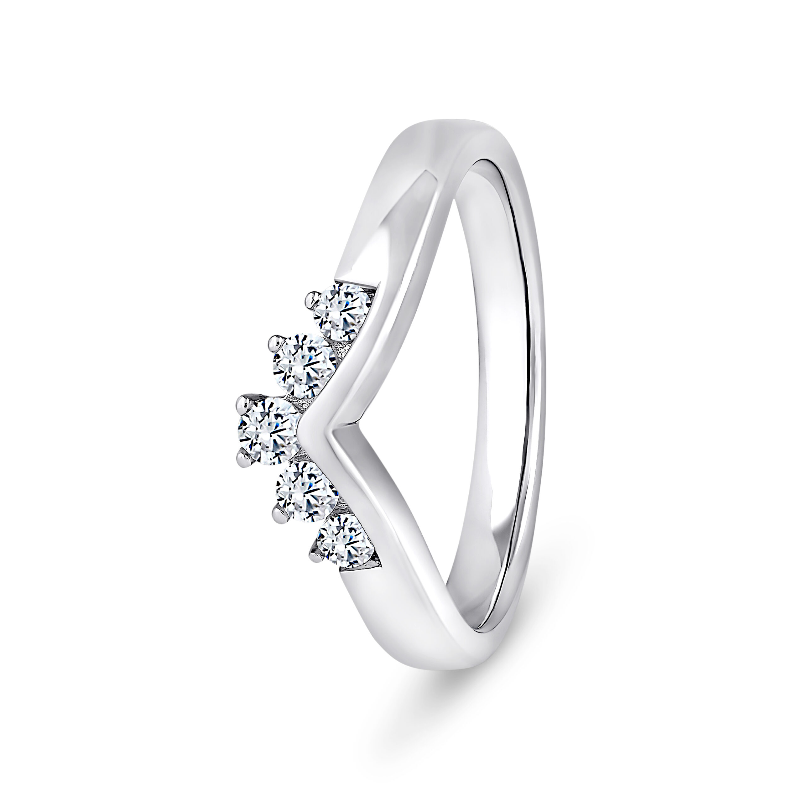 950 Platinum Tiara Wishbone Eternity Ring - 3 mm - Image 1
