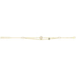 9k Yellow Gold Ladies Bracelet White Enamel North Star Bracelet - Image 2