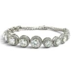 925 Sterling Silver Circle Tennis Bracelet - 9.5 mm